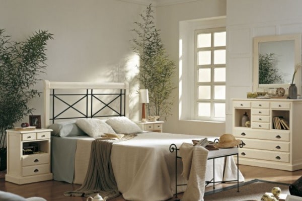 dormitorio para adultos con colores negro y crema