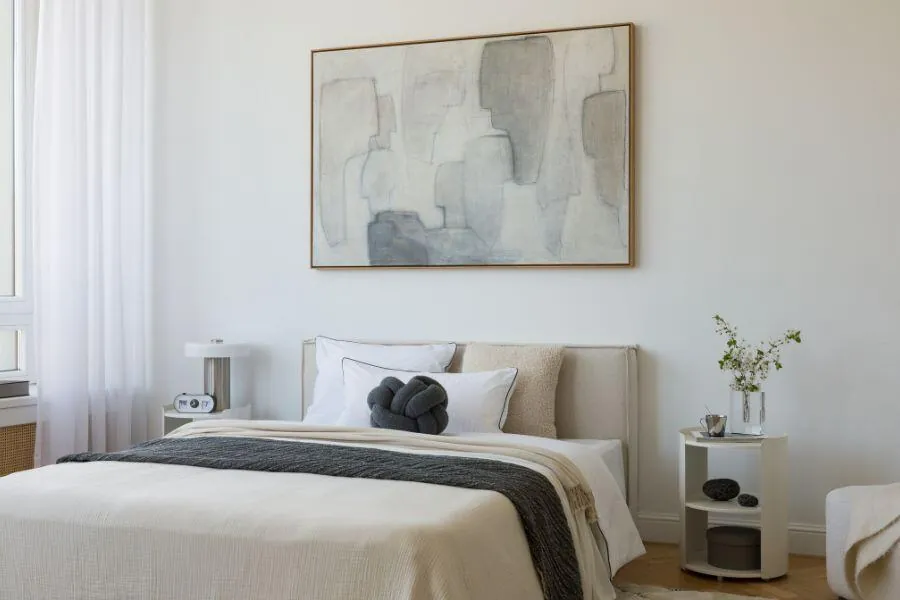 decoración de dormitorio en Zaragoza con mobiliario y textiles coordinados