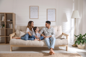salón adaptado a la forma de vivir de la familia