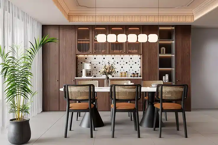 Inicio comedor funcional integrado en una vivienda moderna